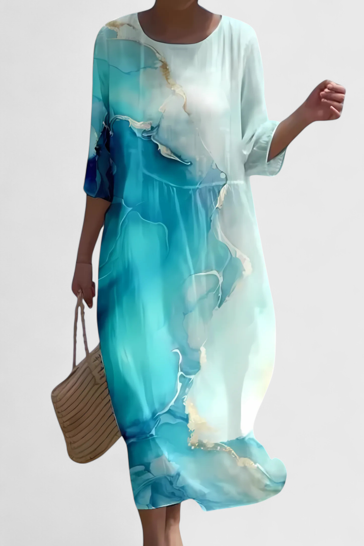 Esperanza | Robe Midi Fleurie Col Rond