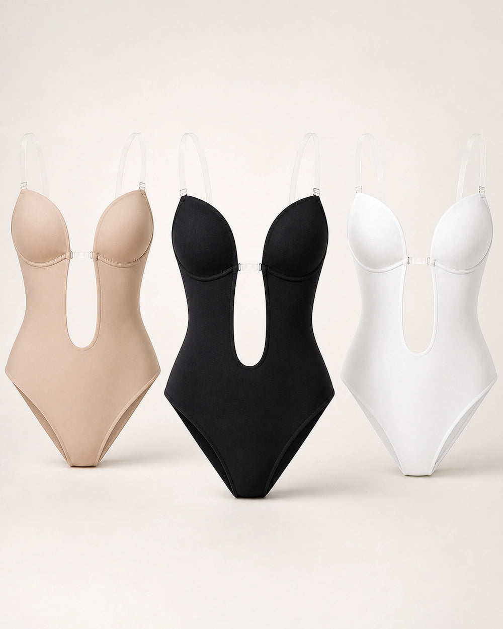 Women's Backless Plunge Bodysuit — product-only view