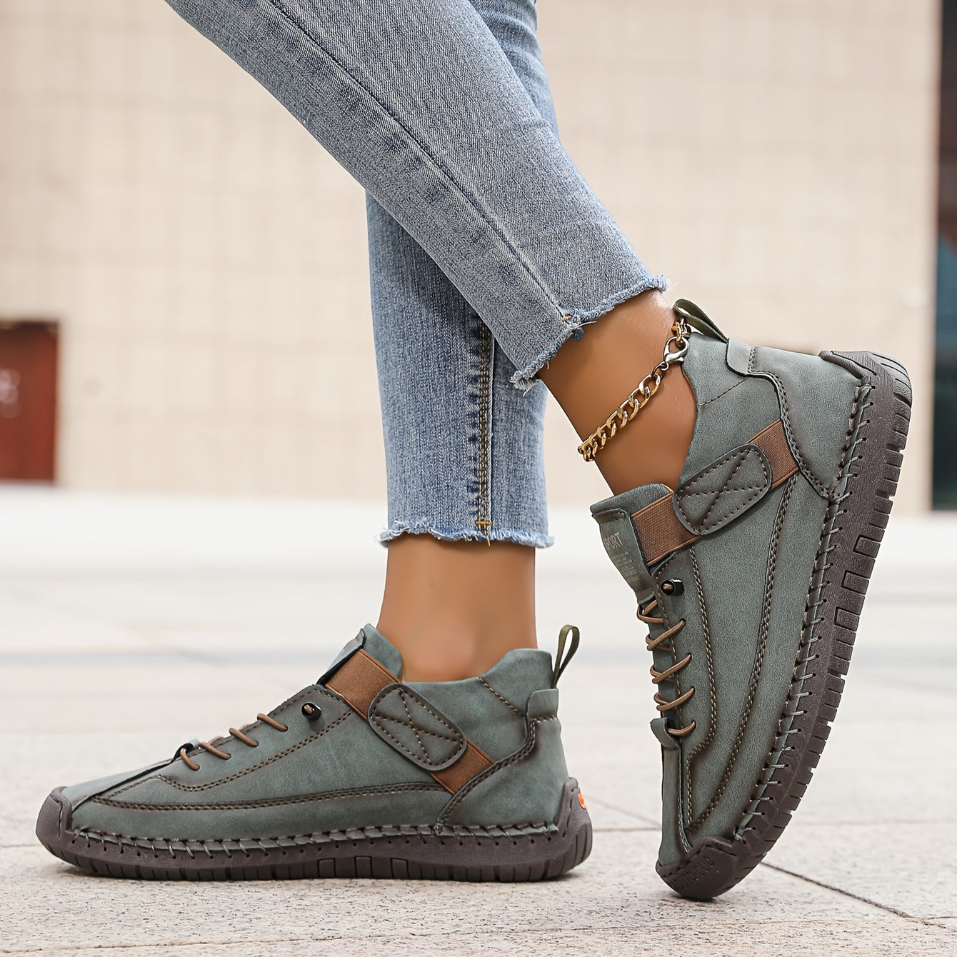 Cordelia | Zapatillas Deportivas de Lona y Ante con Cordones