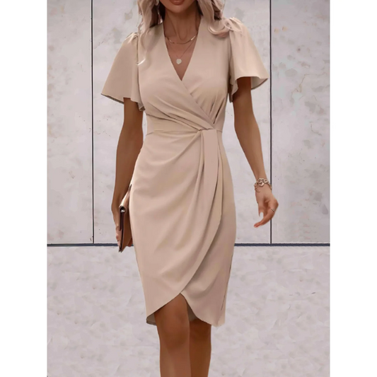 Sienna | Robe Midi Portefeuille Fluide – Féminine & Légère | Momount