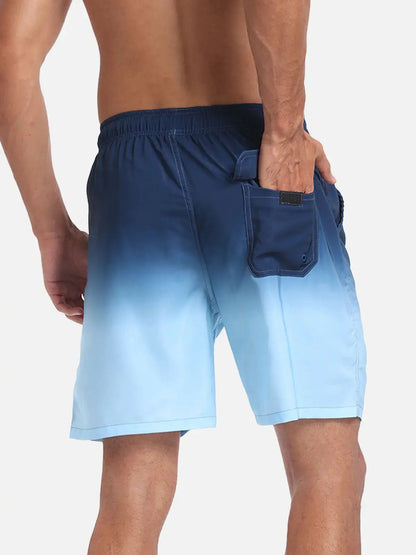 Momount Men Swim Shorts – Drawstring Quick Dry Summer Beach Elastic