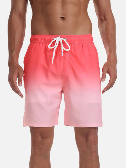 Momount Men Swim Shorts – Drawstring Quick Dry Summer Beach Elastic