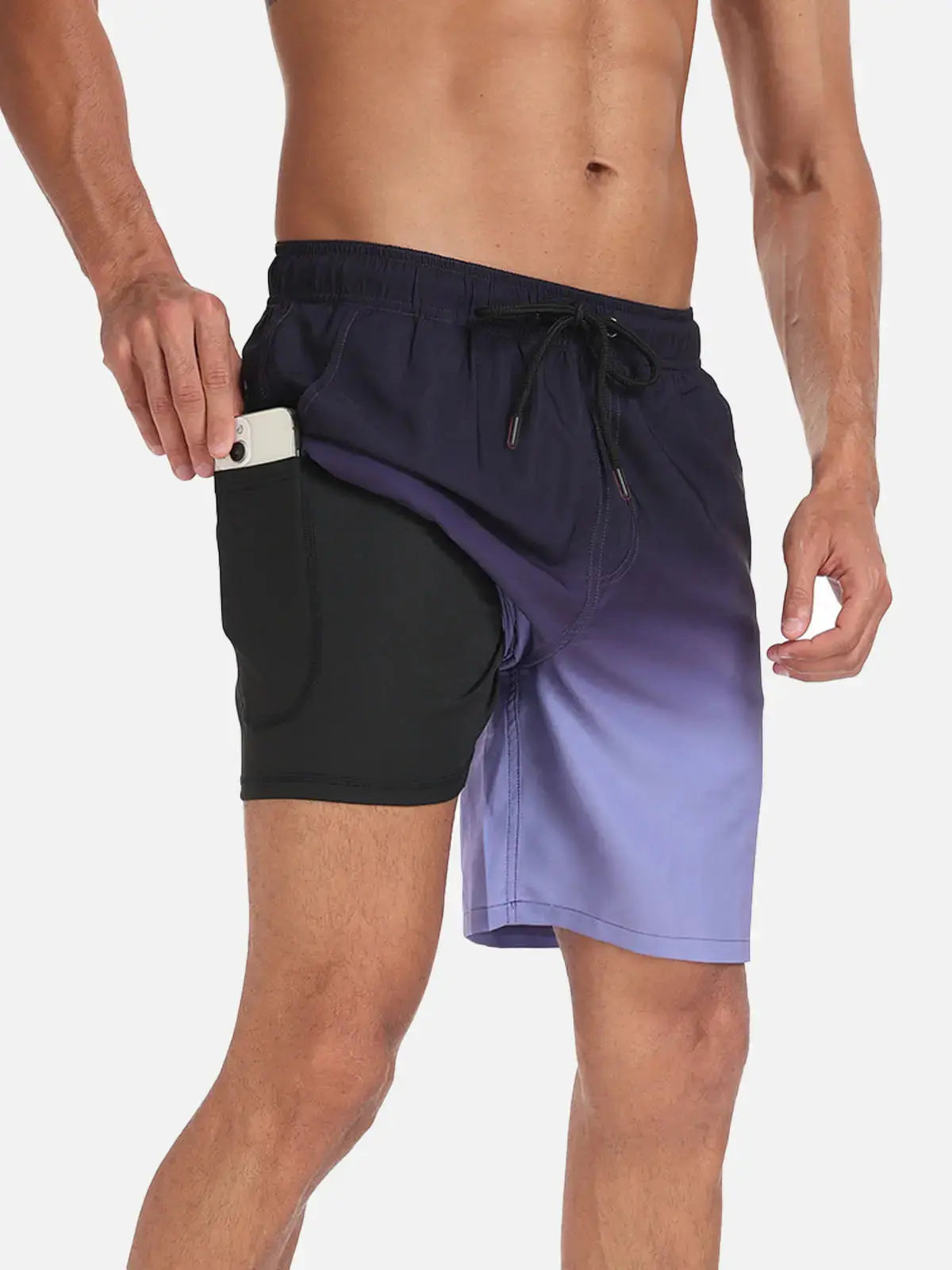 Momount Men Swim Shorts – Drawstring Quick Dry Summer Beach Elastic