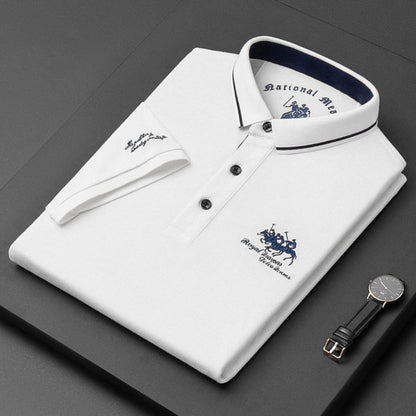 Momount langærmet herrepoloshirt – broderet logo med premium klassisk look