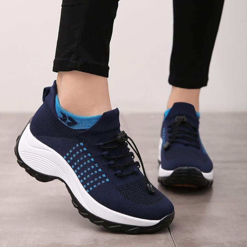Celestine | Comfort Knit Elastic Platform Sneakers