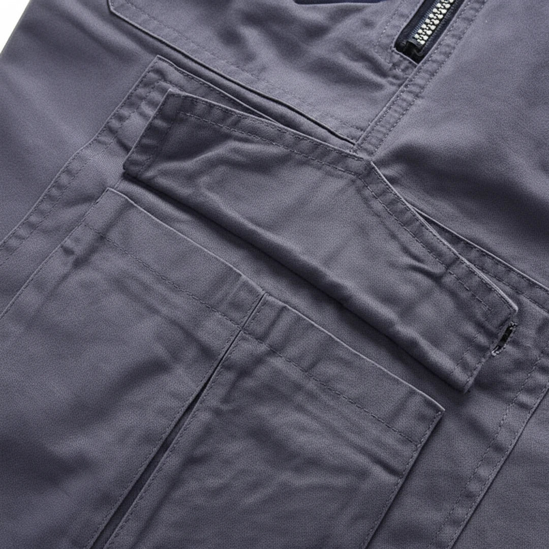 Taktiske herrecargoshorts – Multi-lommer, D-ring og knælængde