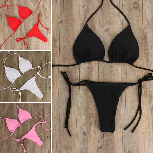 Momount Women Triangle Bikini Set