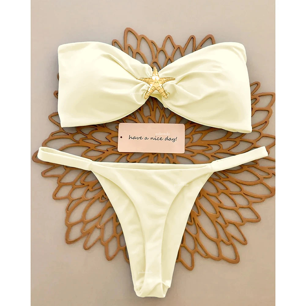 Momount Women Bandeau Bikini Set