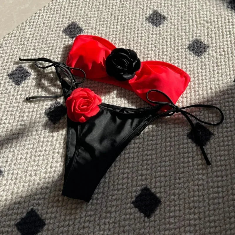 Momount Women Bandeau Bikini Set