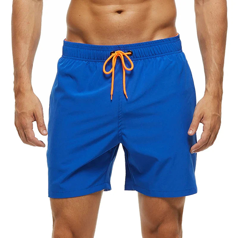 Momount Men Swim Shorts – Elastic Waist Mesh Liner Drawstring Pocket