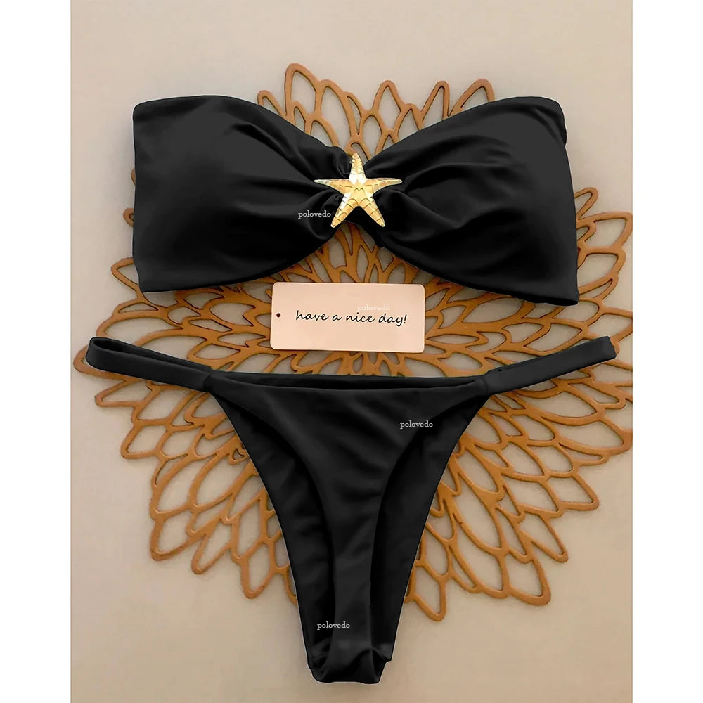Momount Women Bandeau Bikini Set