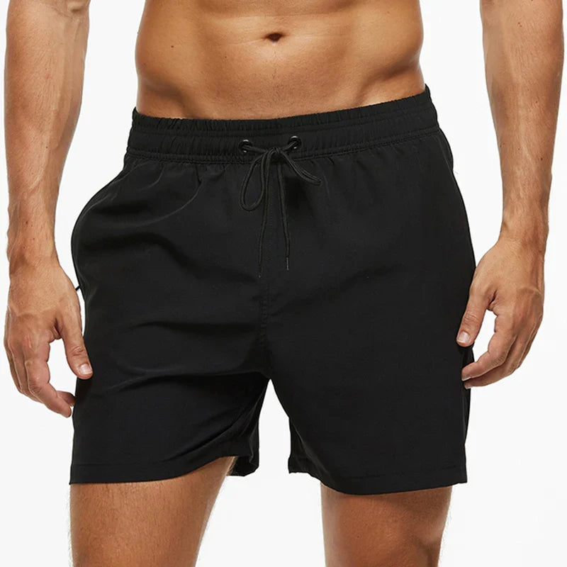 Momount Men Swim Shorts – Elastic Waist Mesh Liner Drawstring Pocket