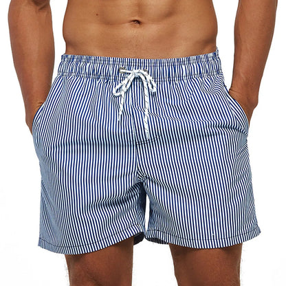 Momount Men Swim Shorts – Kiwi Print Drawstring Quick Dry Mid Length