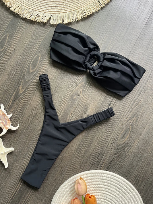 Momount Women Bandeau Bikini Set