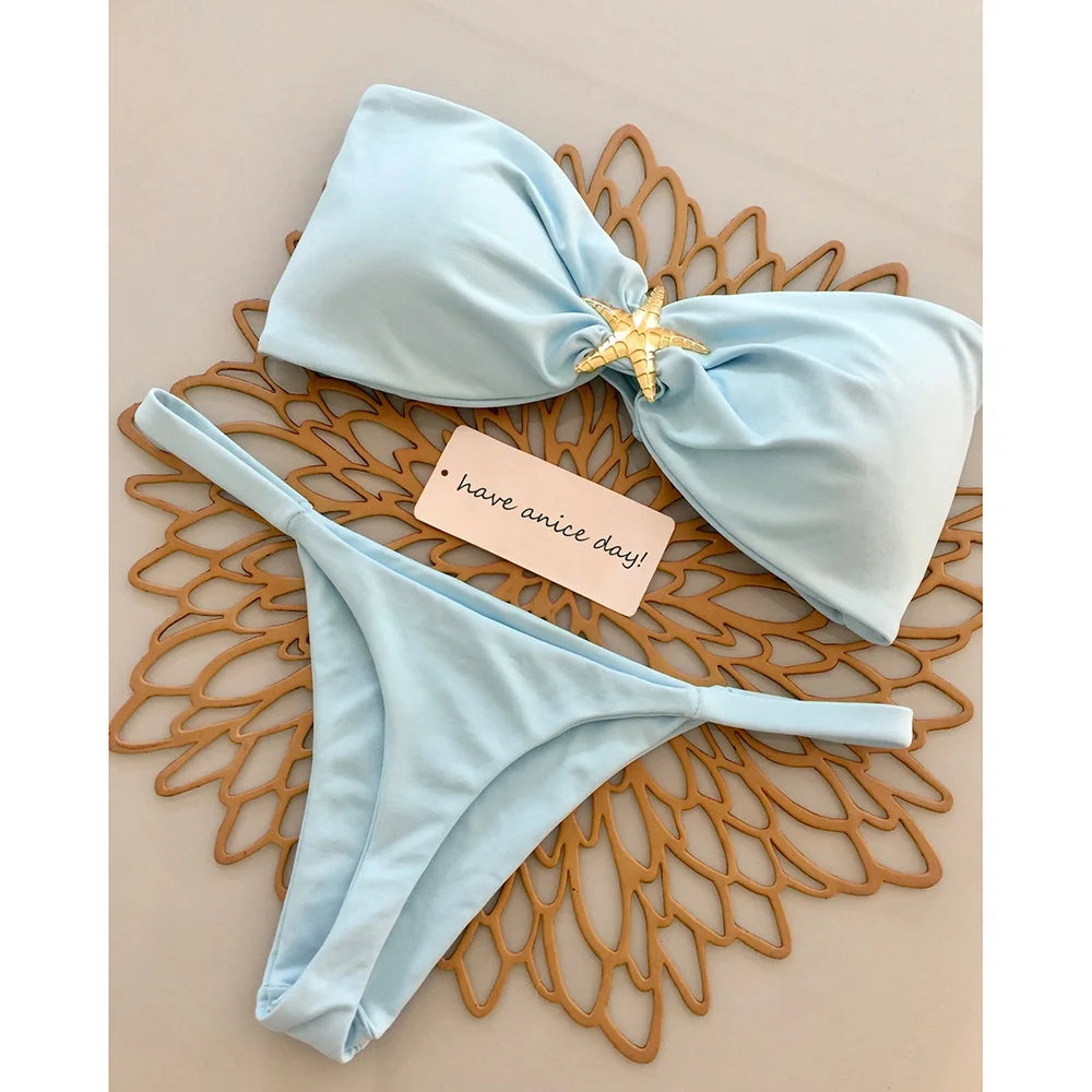 Momount Women Bandeau Bikini Set