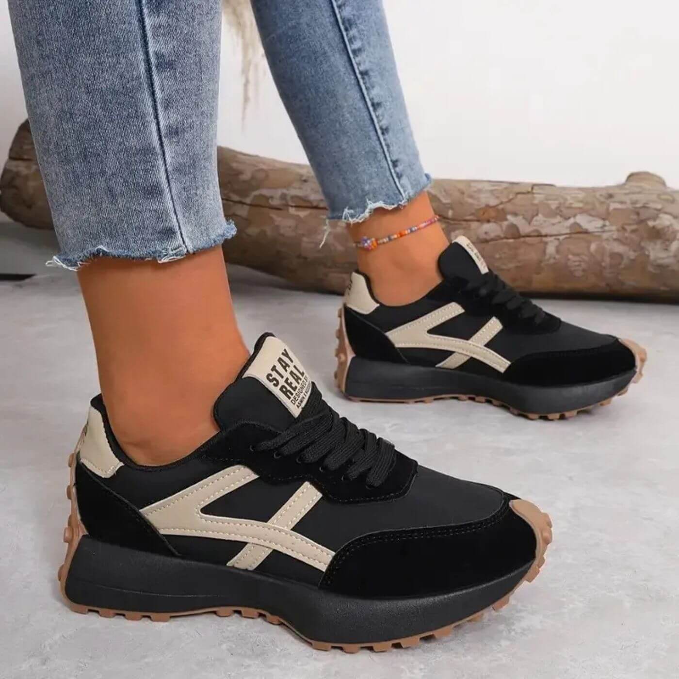 Momount Women’s Casual Sneakers – Lace-Up Lightweight Everyday