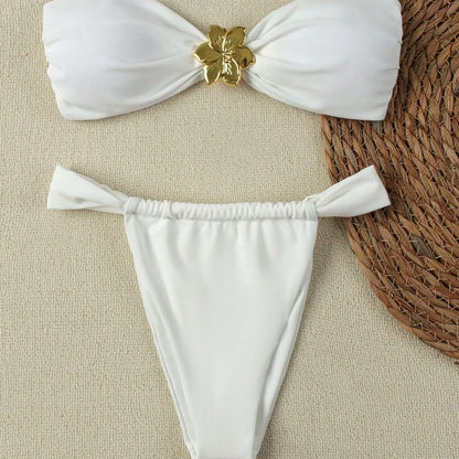 Momount Women Bandeau Bikini Set