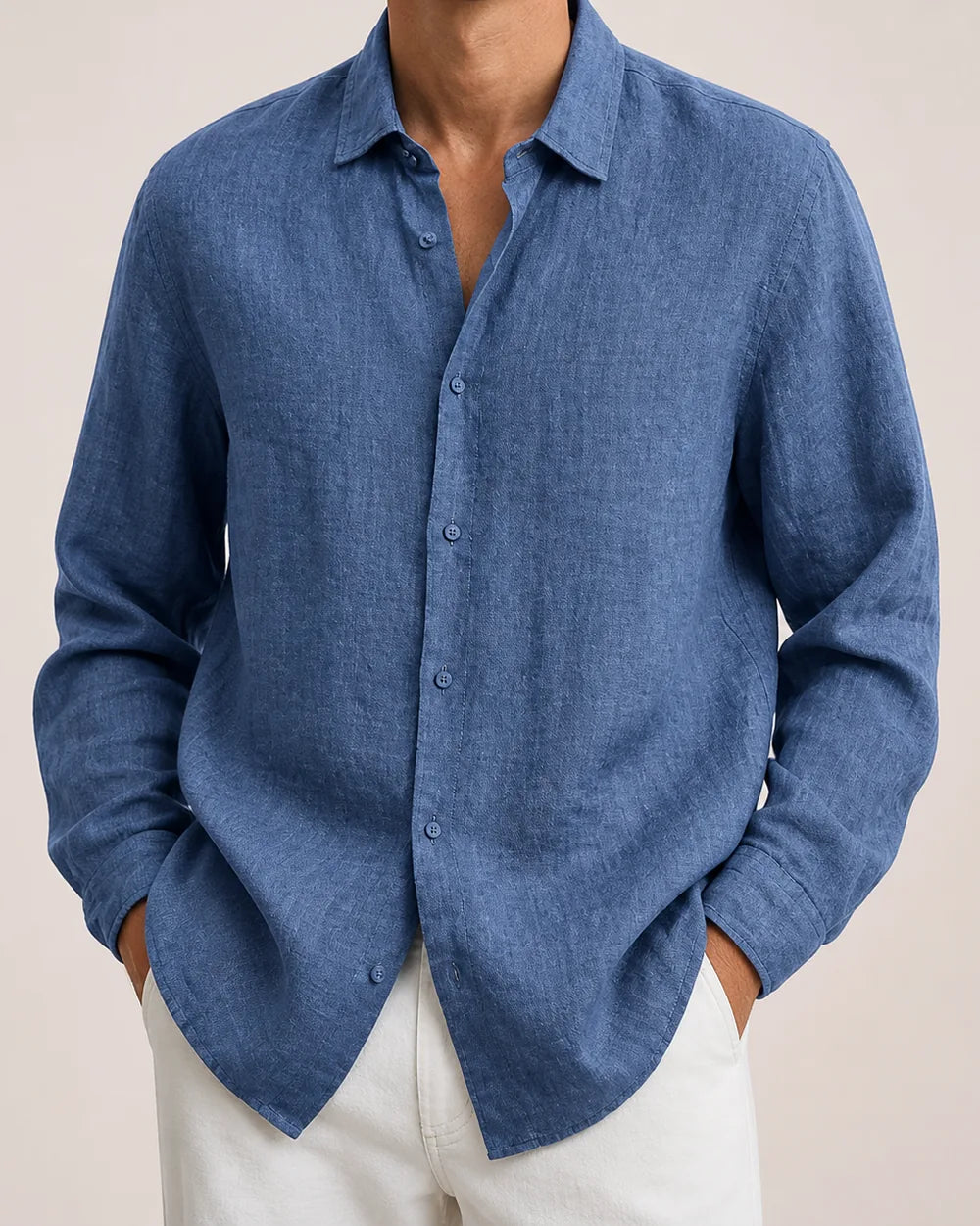 Blue linen shirt - product image