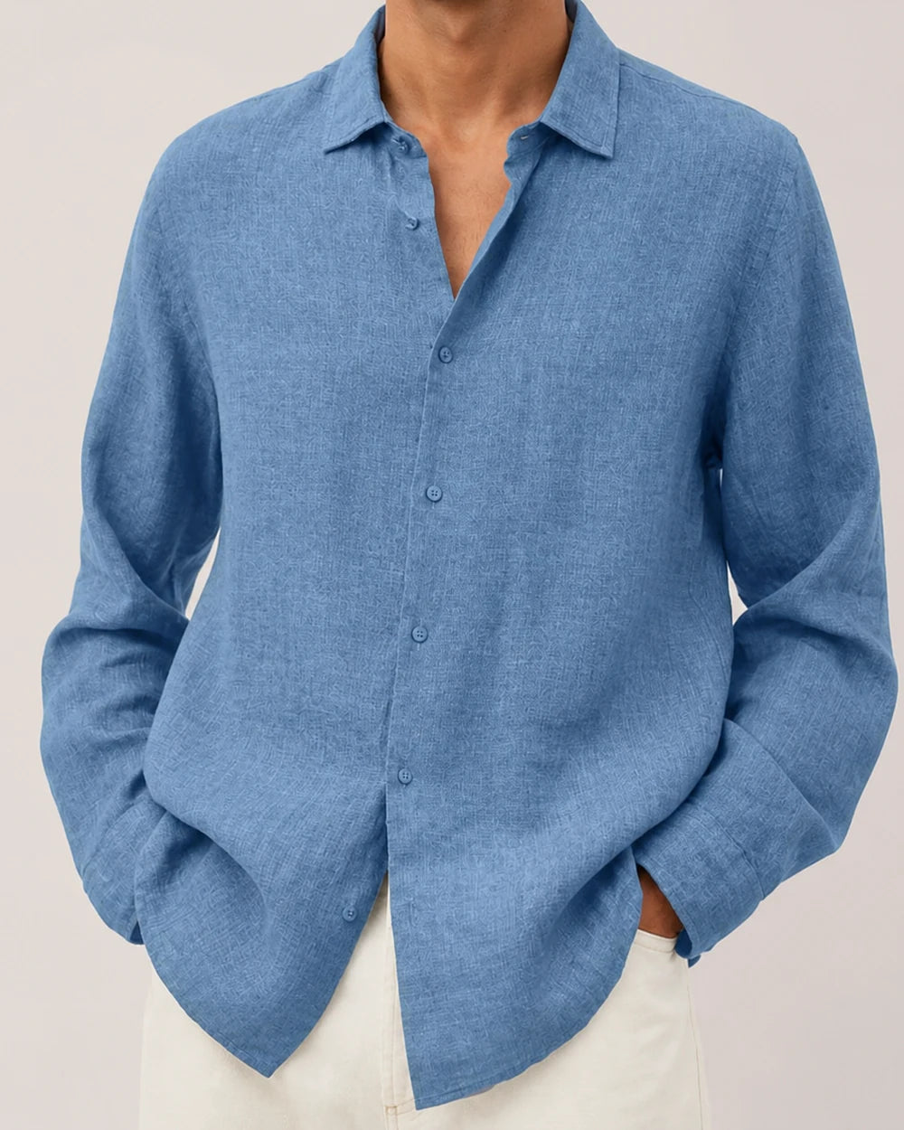 Light blue linen shirt - product image