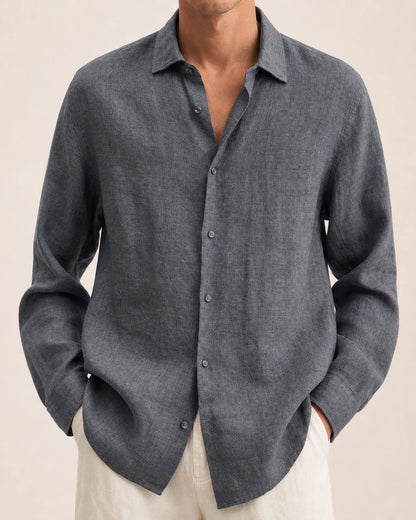 Gray linen shirt - product image