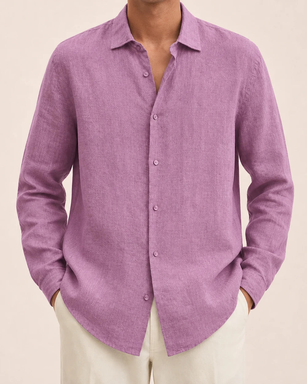 Pink linen shirt - product image