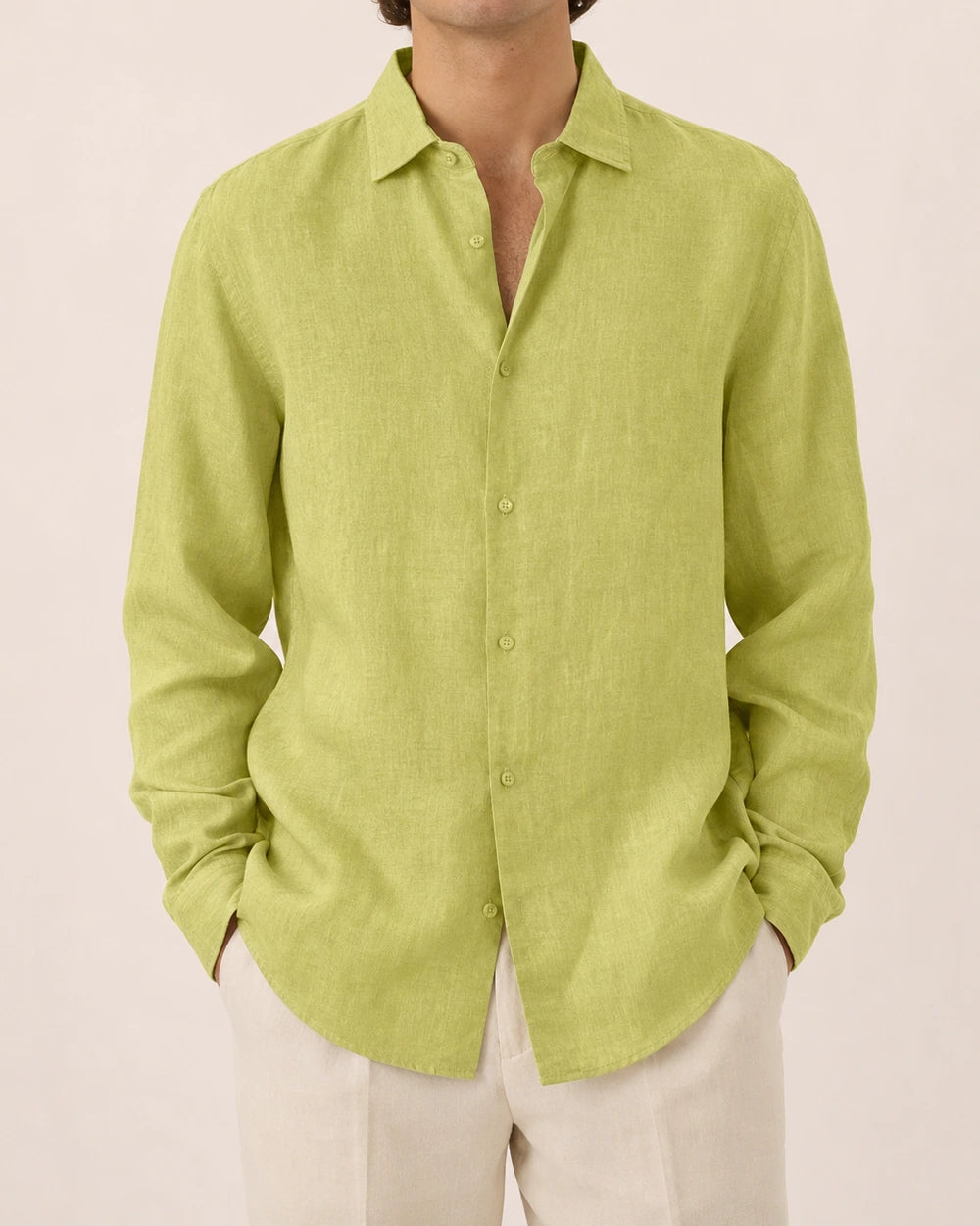 Yellow linen shirt - product image