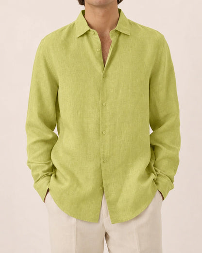 Yellow linen shirt - product image