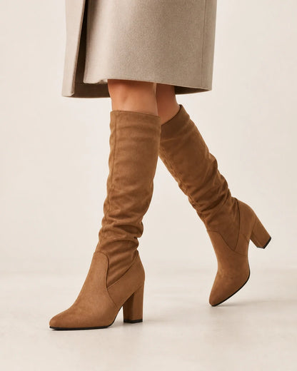Caroline women's pleated knee-high boots – 06 motion webp