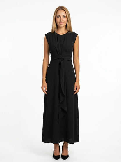Alejandra Refined Dress | Subtle Elegance, Everyday Polish - Black - front