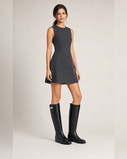 Winter Knee-High Riding Boots, black silhouette. — jade-black-02-complete-silhouette.webp