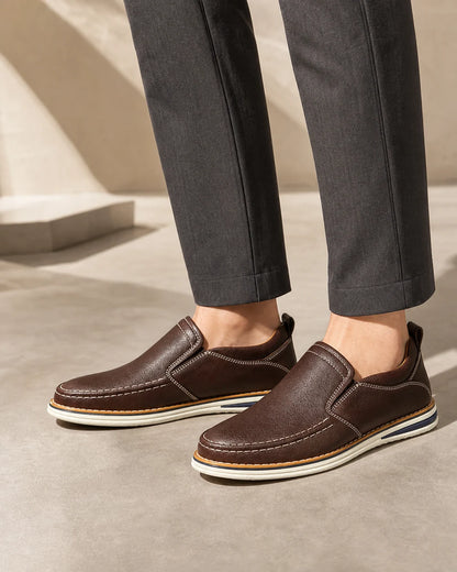 Mocassins homme cousus main à enfiler avec empiècements élastiques — image 9
