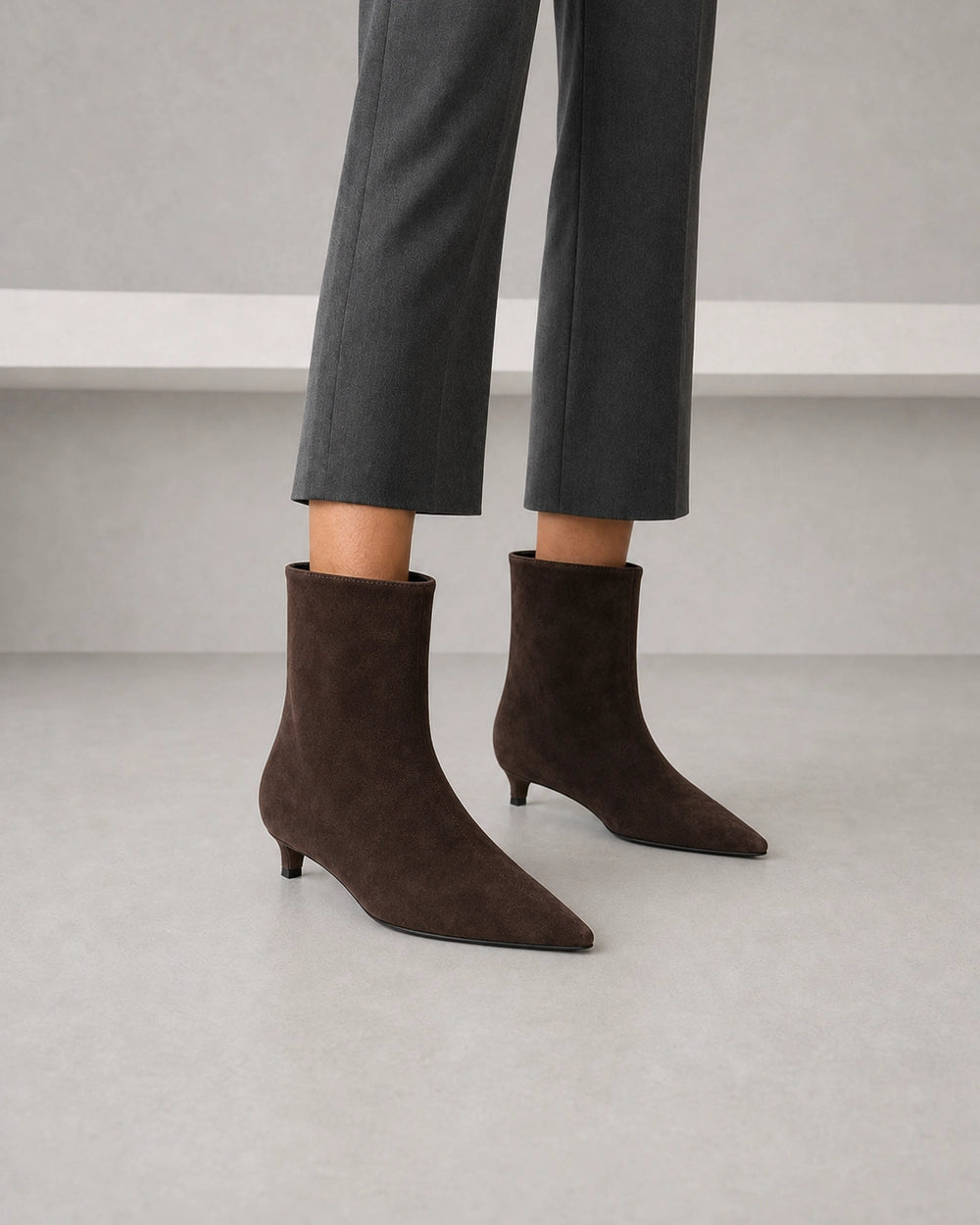 Elegant Pointed Toe Ankle Boots, coffee hero. — mila-coffee-08-variant-hero.webp
