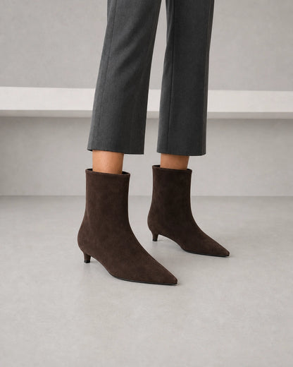 Elegant Pointed Toe Ankle Boots, coffee hero. — mila-coffee-08-variant-hero.webp
