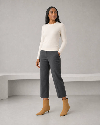 Elegant Pointed Toe Ankle Boots, light brown silhouette. — mila-light-brown-02-complete-silhouette.webp