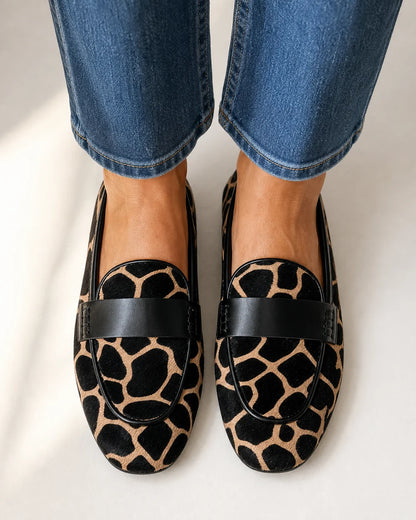 Mocassins femme animaliers à bordure noire — image du produit 5