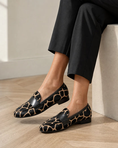 Mocassins femme animaliers à bordure noire — image du produit 8