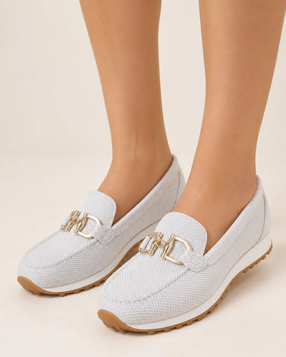 Mocassins femme bleu marine à double mors — image du produit 12