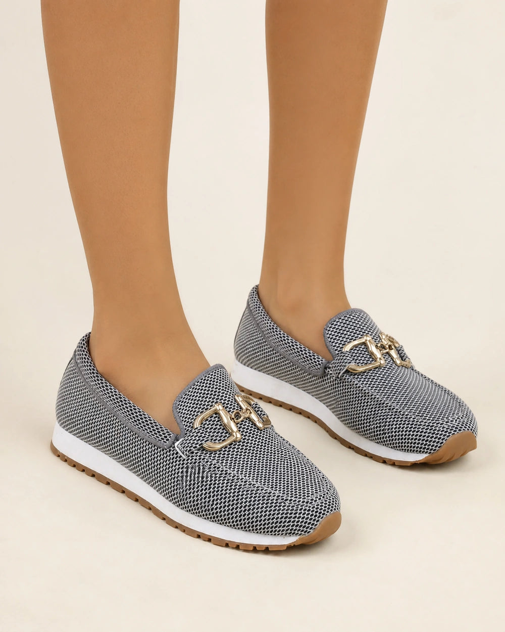 Mocassins femme bleu marine à double mors — image du produit 11