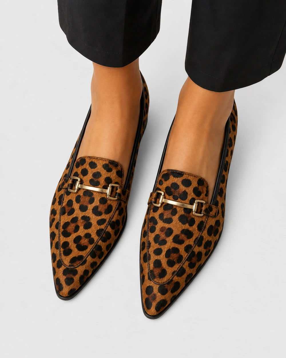 Mocassins femme léopard pointus à mors — image du produit 5