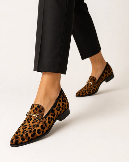 Mocassins femme léopard pointus à mors — image du produit 7