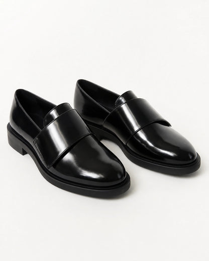 Mocassins femme noirs vernis à bride bouclée — image du produit 9