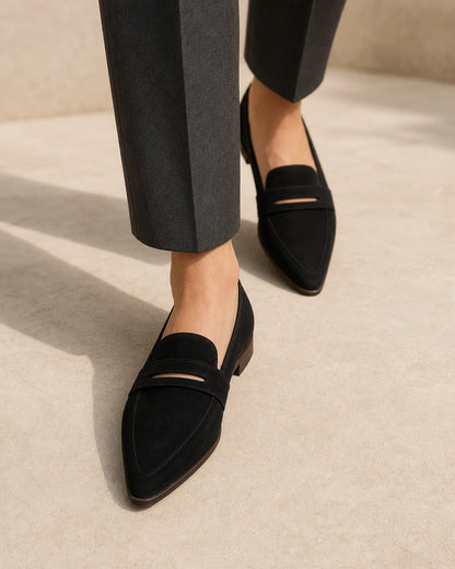 Mocassins femme noirs pointus à bride penny — image du produit 7