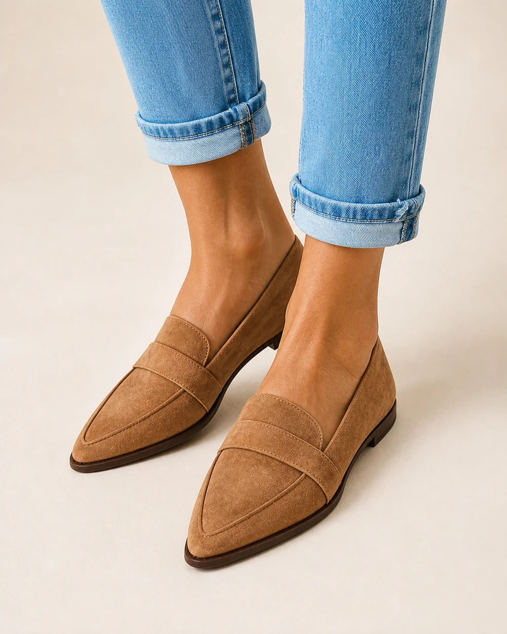 Mocassins femme noirs pointus à bride penny — image du produit 11