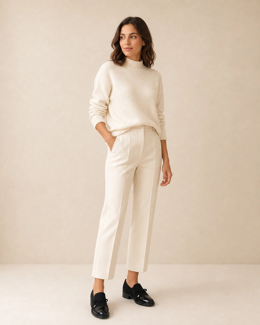 Mocassins femme noirs à bout verni et nœud — image du produit 2