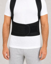 Correcteur de posture avec ceinture lombaire réglable et bretelles croisées – Fermeture frontale