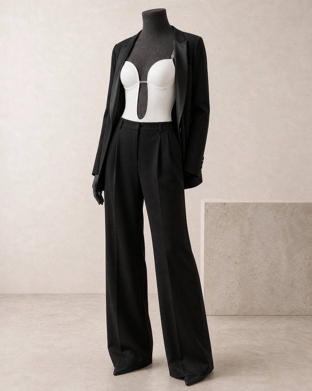 Women's Backless Plunge Bodysuit — styled look