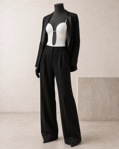 Women's Backless Plunge Bodysuit — styled look