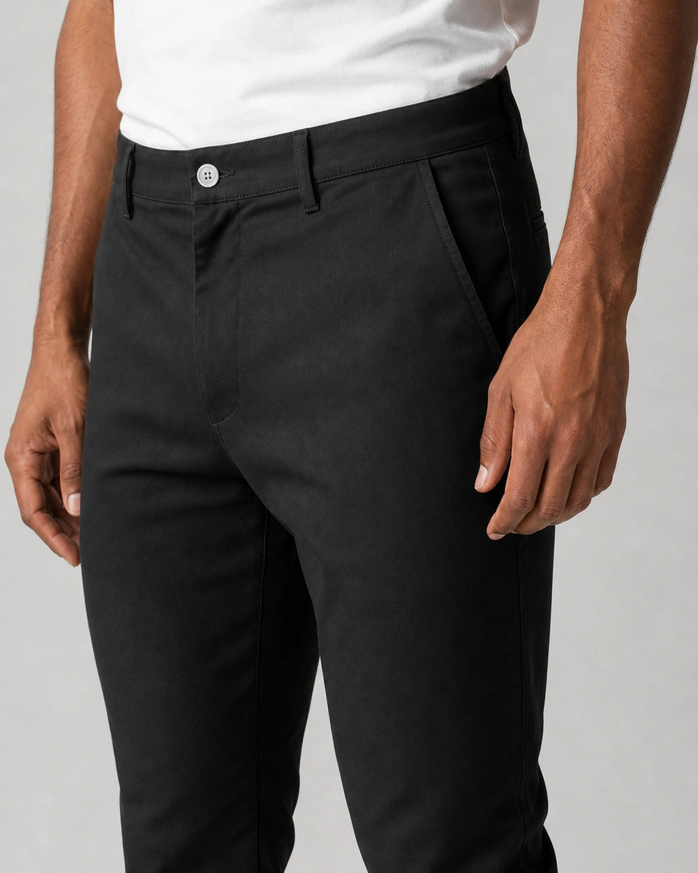 Men's Slim Stretch Chinos — construction detail