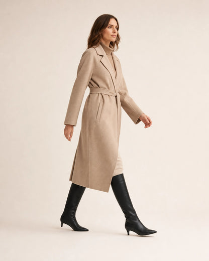 Momount Women Isabelle Knee-High Boots, black, walking view.