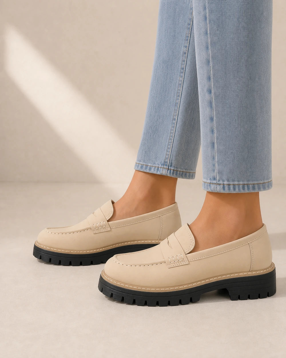 PLATFORM-LOAFERS-QUALITY-REMAKE-2026-07-22 — momount-women-platform-loafers-lug-sole-penny-strap-beige-03-lateral-profile.webp